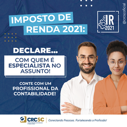 CRCSC lança campanha Imposto de Renda 2021 