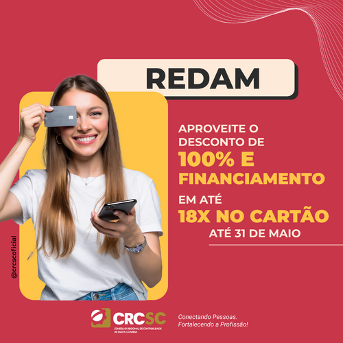 REDAM oferece possibilidade de quitação de débitos à vista com redução de 100% de juros e multa de mora