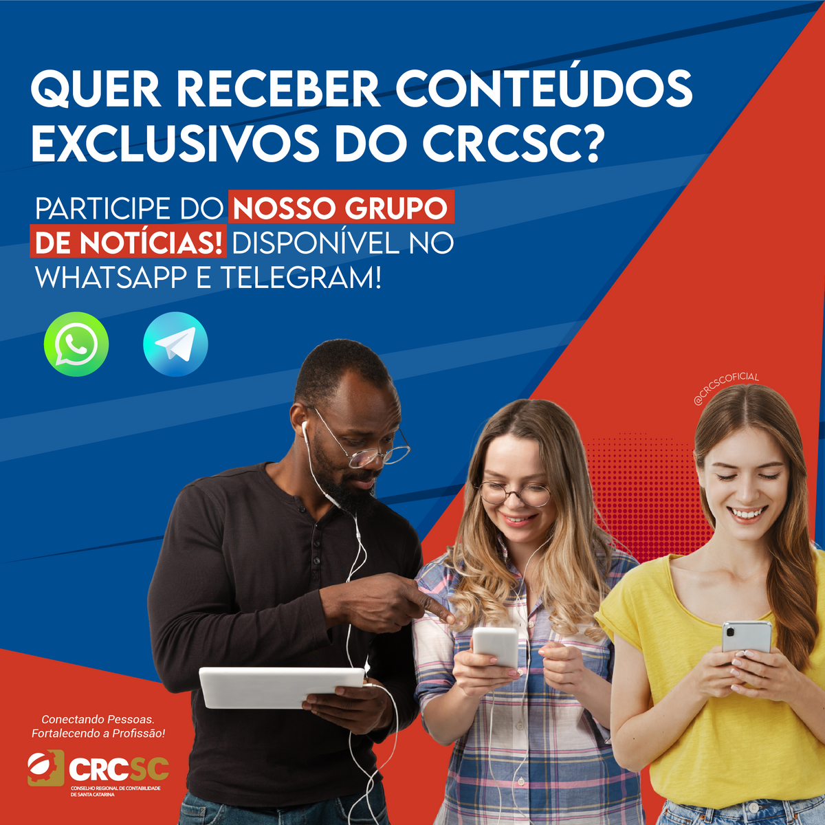 CRCSC conta com Grupos de Notícias no WhatsApp e Telegram 