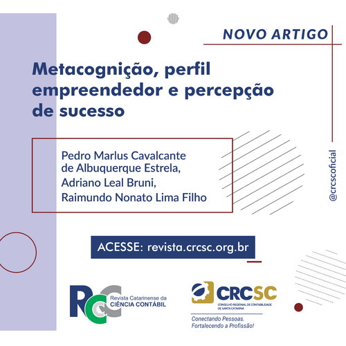 Artigo Revista RCCC: Metacognição, perfil empreendedor e percepção de sucesso