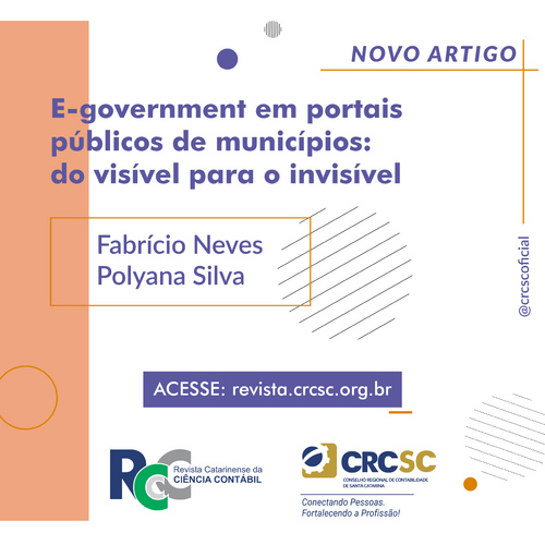 Artigo Revista RCCC: E-government em portais públicos de municípios do visível para o invisível