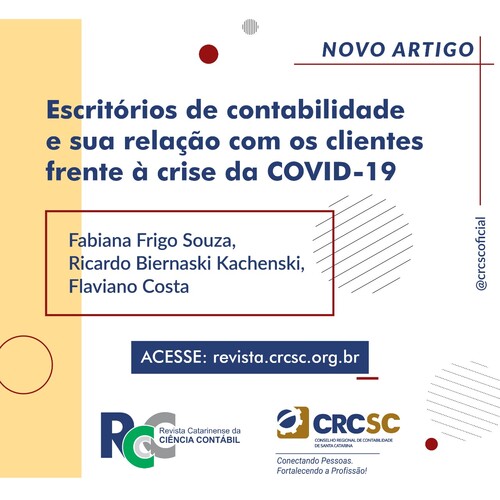 Artigo Revista RCCC:  Escritórios de contabilidade e sua relação com os clientes frente à crise da COVID-19