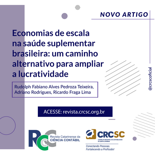 Artigo Revista RCCC: Economias de escala na saúde suplementar brasileira: um caminho alternativo para ampliar a lucratividade