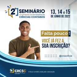 2º Seminário Catarinense de Estudantes de Ciências Contábeis acontece neste mês e vai reunir participantes de todo o Brasil