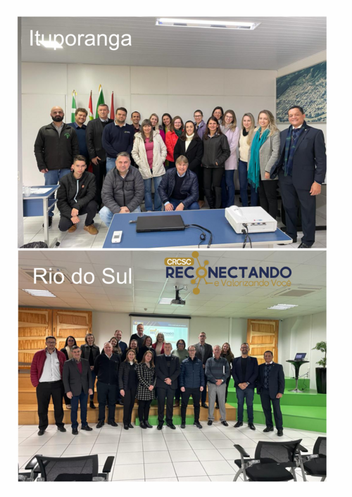 CRCSC Reconectando e Valorizando Você: projeto chega em Ituporanga e Rio do Sul