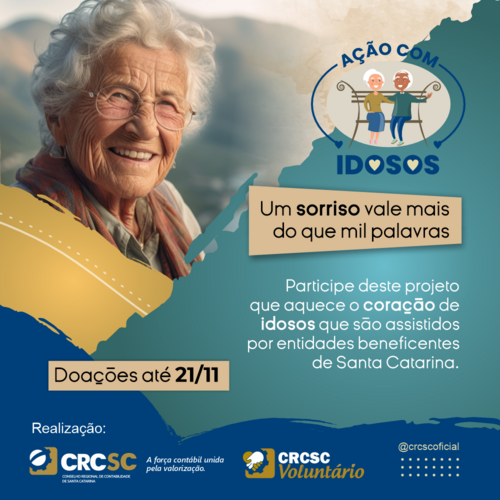 CRCSC Voluntário arrecada doações para lares de idosos - participe!