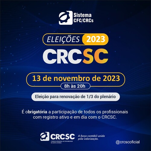    CRCSC terá eleições no dia 13 de novembro 